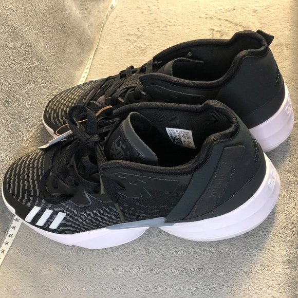 adidas D.O.N. Issue #4 Men's Core Black Cloud White Carbon Sneakers Shoes - Picture 3 of 17